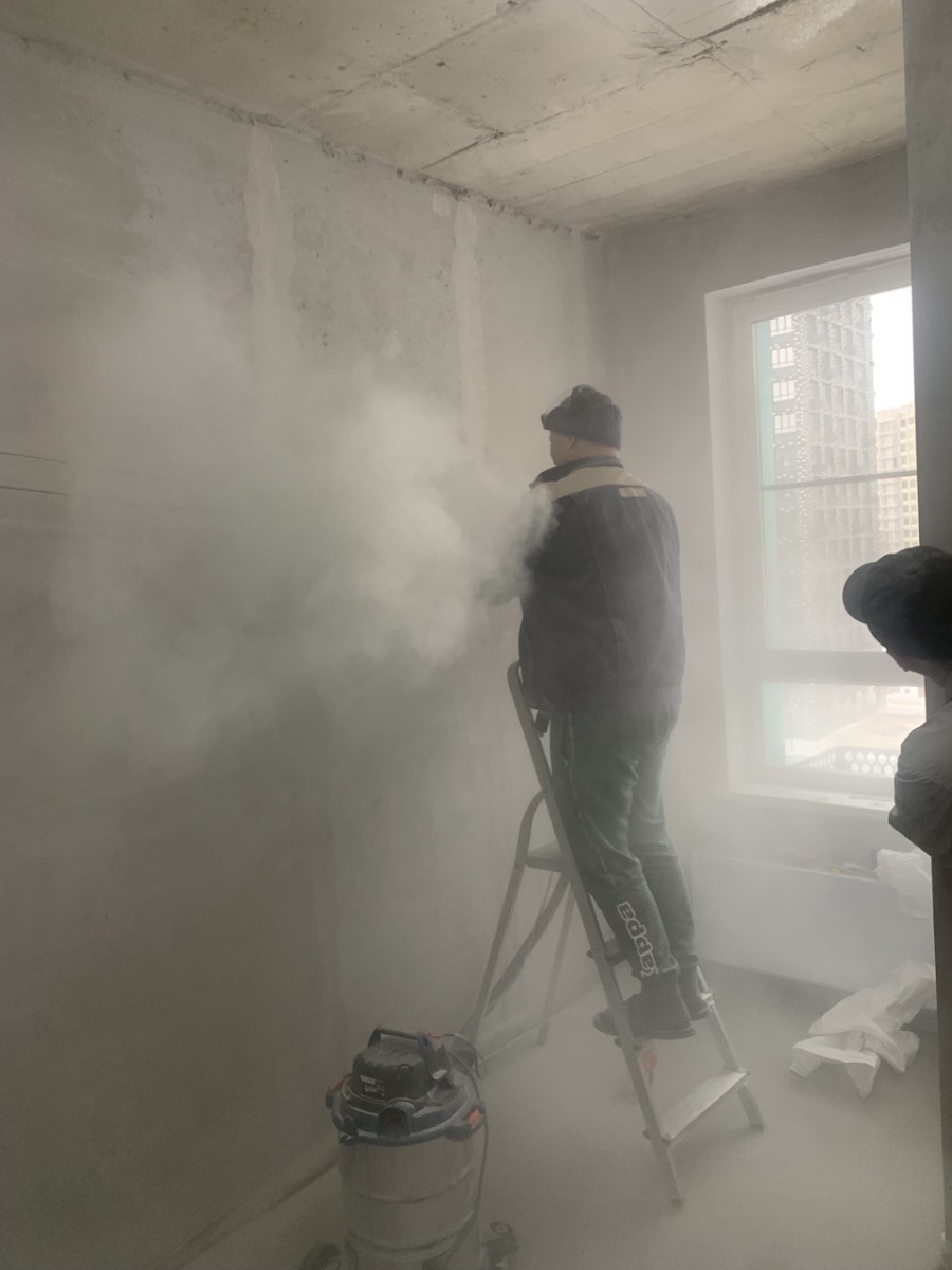 Монтаж штроба закладка трассы кондиционера, Проспект Куприна 1 корпус 2 ...