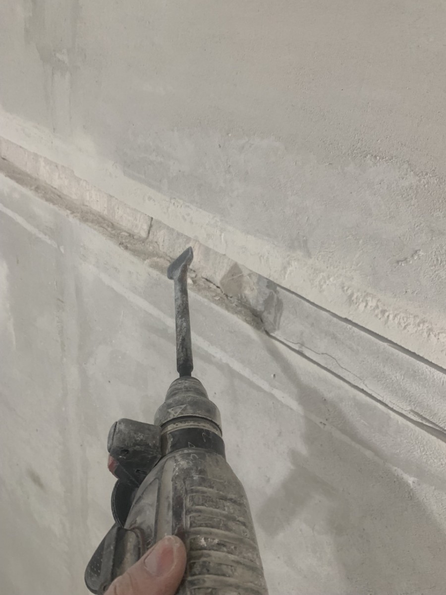 Монтаж штроба закладка трассы кондиционера, Проспект Куприна 1 корпус 2 ...